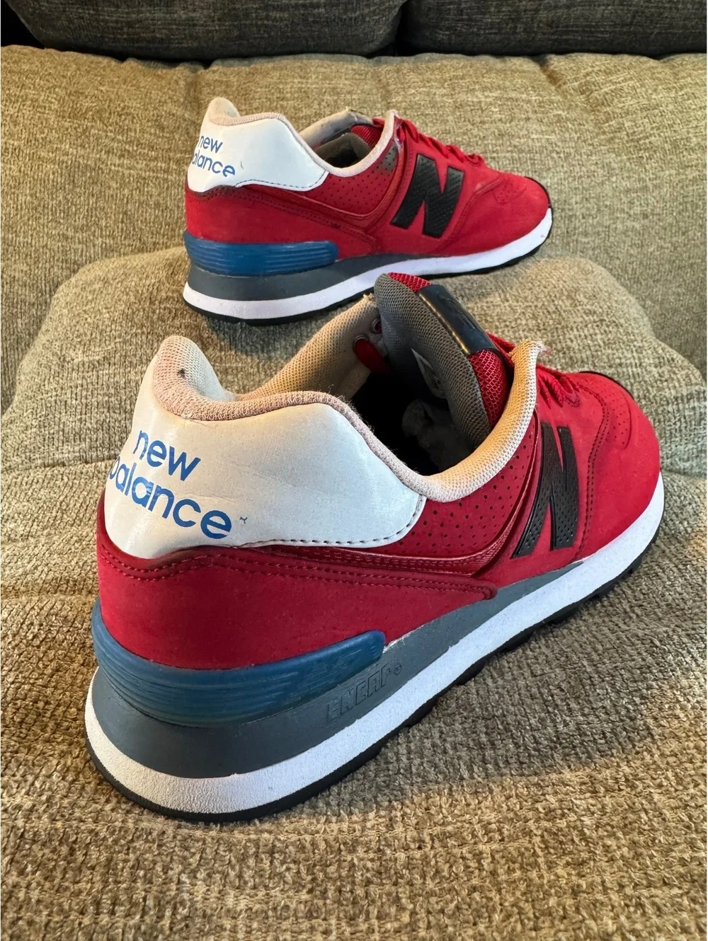New Balance 574 'Paint Chip' Red Blue Black Men's Size 11 ML574ACC